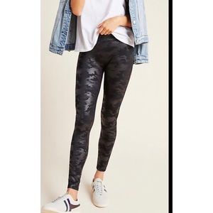 Spanx faux leather camo leggings small